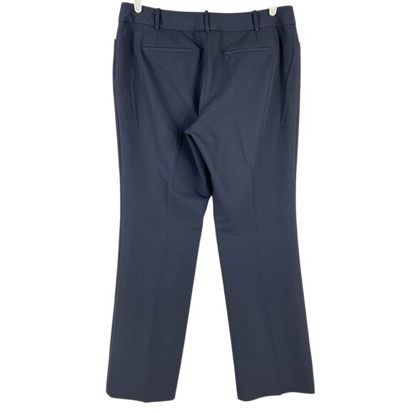 Worthington Women Stretch Navy Perfect Trouser Pants Size 12 Straight Mid Rise - Picture 2 of 10